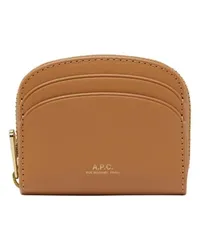 A.P.C. Demi-Lune mini wallet Beige