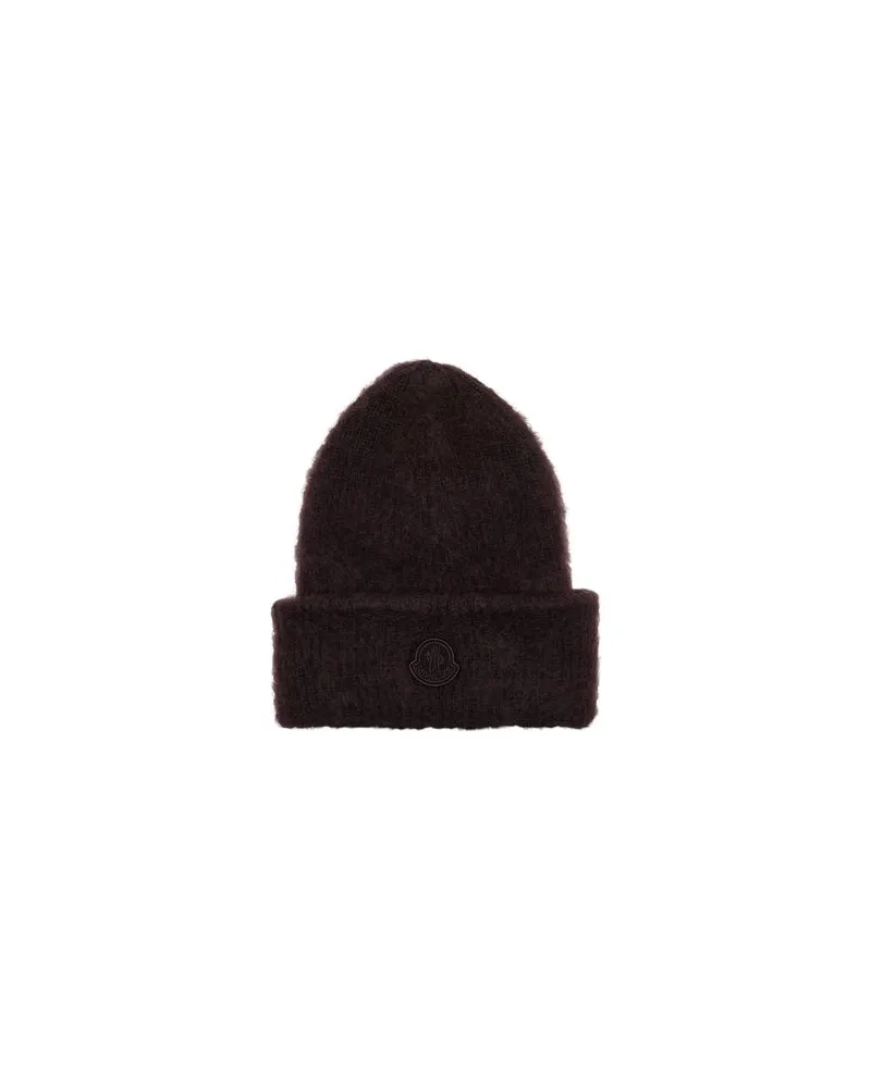 Moncler Logo beanie Brown
