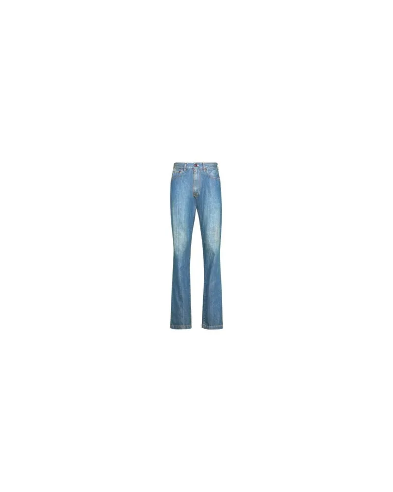 Maison Margiela Jeans mit Americana-Waschung und Stulpen Blue