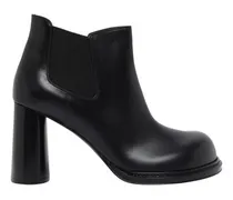 Lederstiefeletten mit Absatz