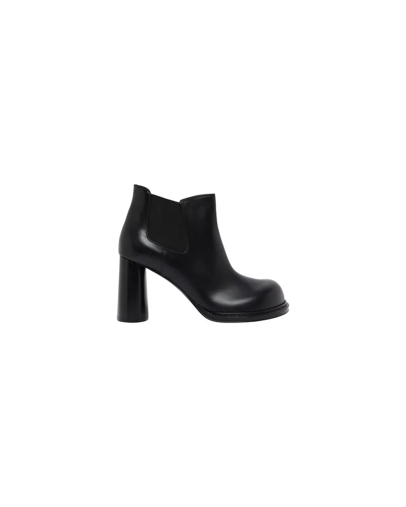 Bottega Veneta Lederstiefeletten mit Absatz Black