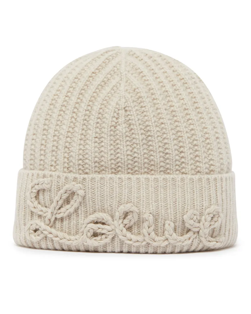 Loewe Mütze aus Wolle Beige