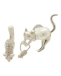 Marc Jacobs Cat and mouse große Ohrringe Silver