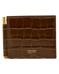 Tom Ford T line Money Clip Wallet Green