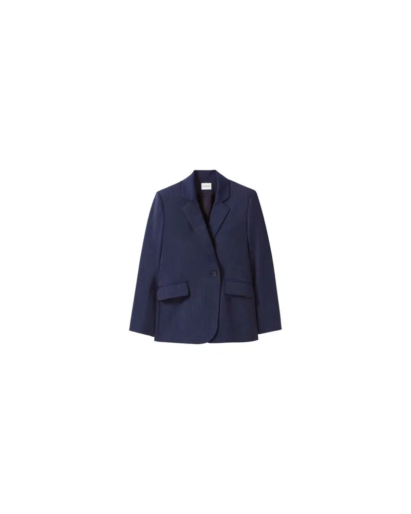 Claudie Pierlot Dunkelblaues Doppelreihiges Sakko Blue