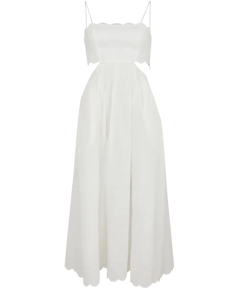 Zimmermann Midikleid Rhiannon mit Muschelmuster 