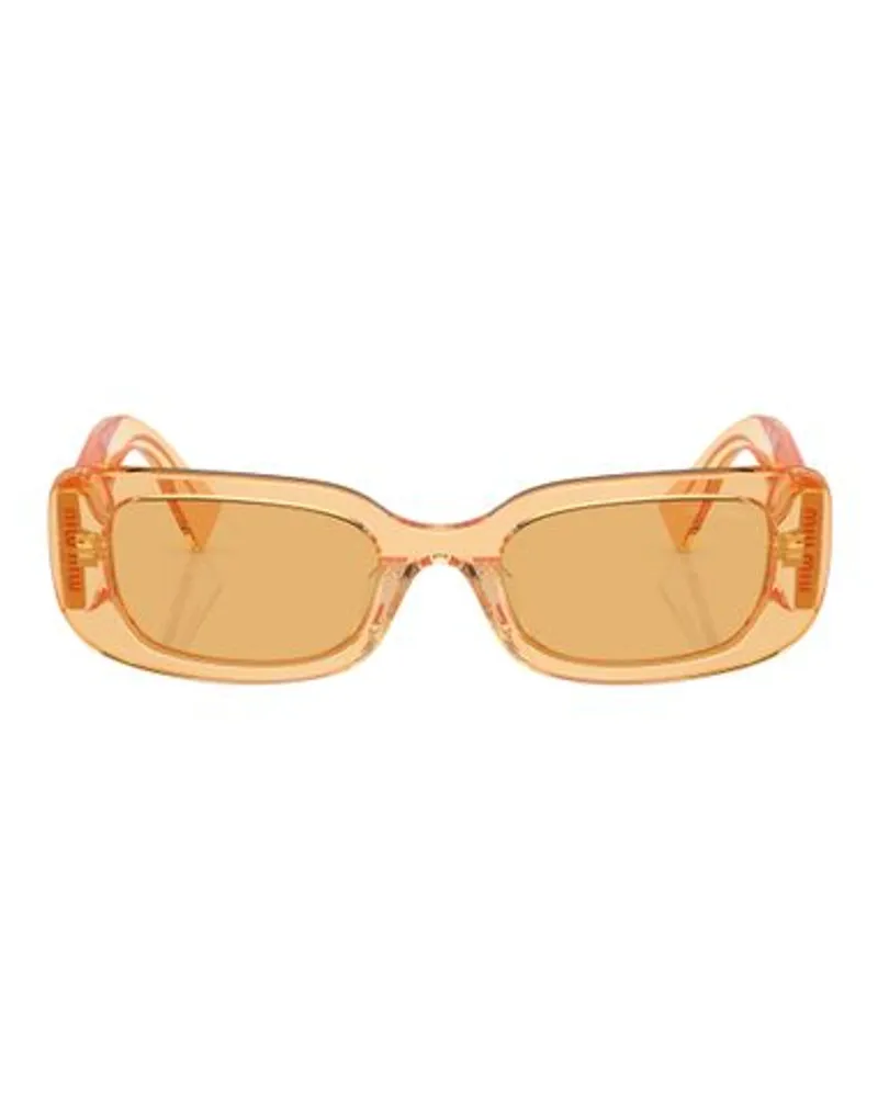 Miu Miu Rechteck-Sonnenbrille Orange