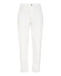 Brunello Cucinelli Five-Pocket-Hose in Iconic Fit White