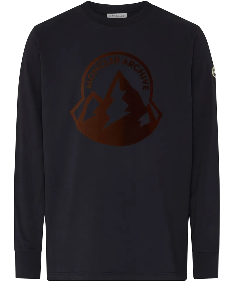 Moncler Langärmeliges T-Shirt mit Print 