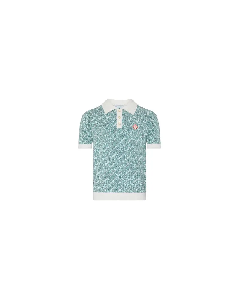 Casablanca Paris Merino-Poloshirt Green