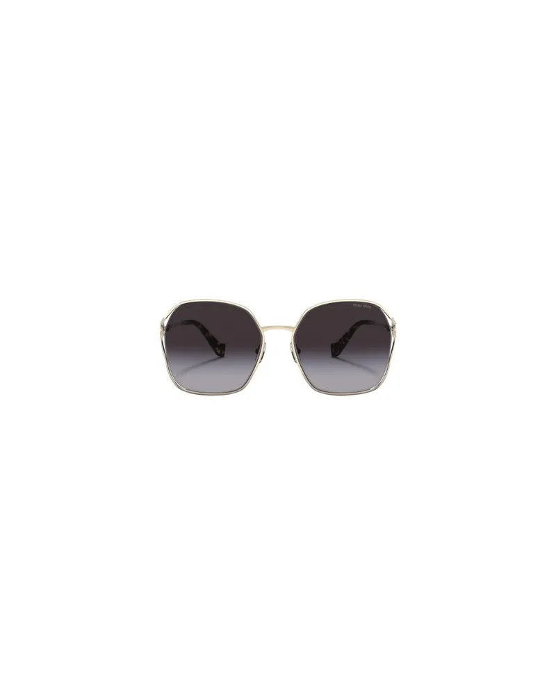 Miu Miu Irregular Sonnenbrille Mu 52ws Gold