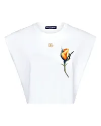 Dolce & Gabbana Cropped T-Shirt White