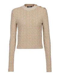 Balmain Top Monogramm PB Labyrinthe Beige