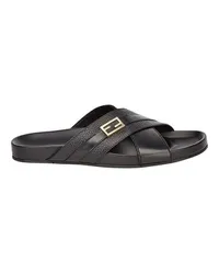 Fendi Fußbett Aus Leder Black