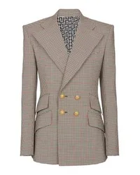 Balmain 70'-Jacke mit Prince-of-Wales-Muster Multicolor