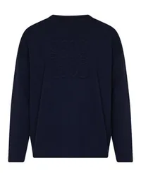 Loewe Sweatshirt mit geprägtem Anagram-Logo Navy