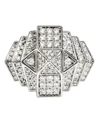 STATEMENT Pyramidenring Mini Rockaway mit Diamanten und in Silber Silver