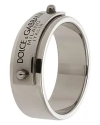 Dolce & Gabbana Ring mit Plakette Silver