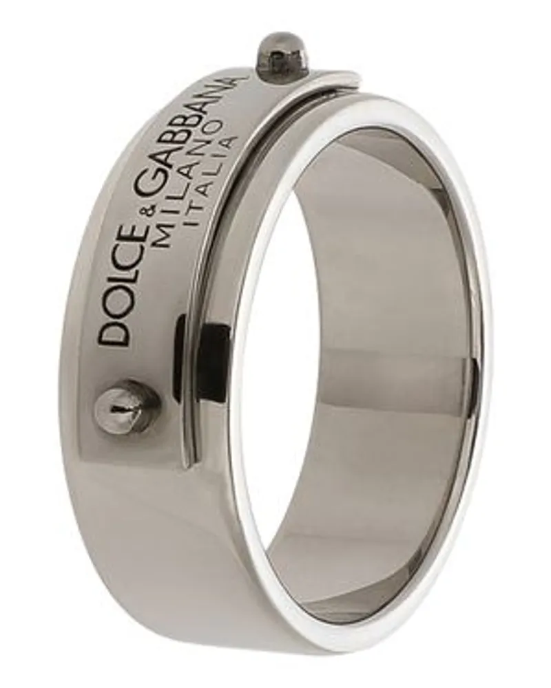 Dolce & Gabbana Ring mit Plakette Silver