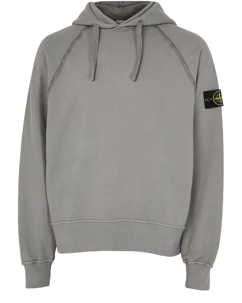Stone Island Hoodie mit Logoaufnäher 