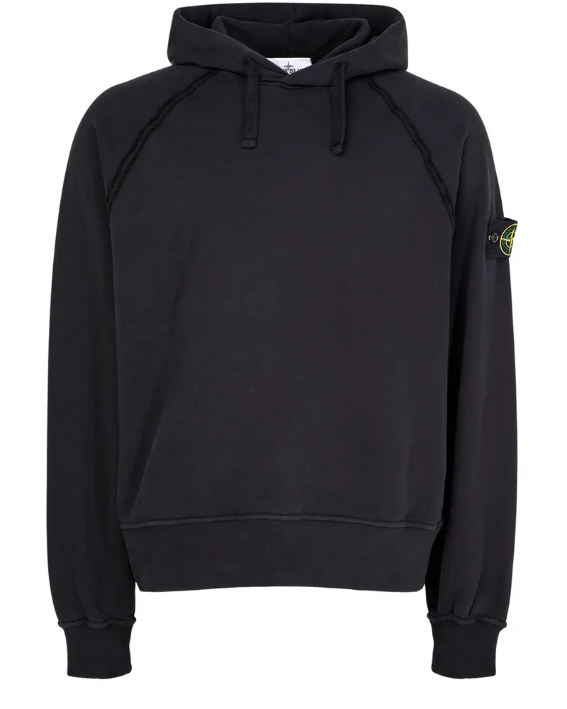Stone Island Hoodie mit Logoaufnäher 