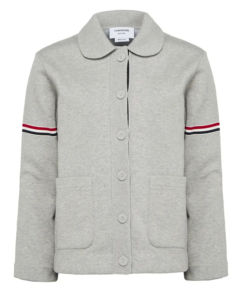Thom Browne Arbeitsjacke aus Baumwolle mit rot-weiß-blauem Streifenmuster 