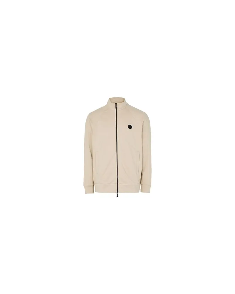 Moncler Zip up bi-material jacket Beige