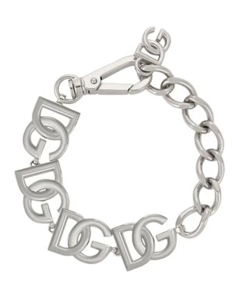 Dolce & Gabbana Armband Mit Dg Logo Silver