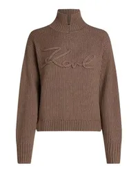 Karl Lagerfeld Karl Signature Soutache-Pullover Beige