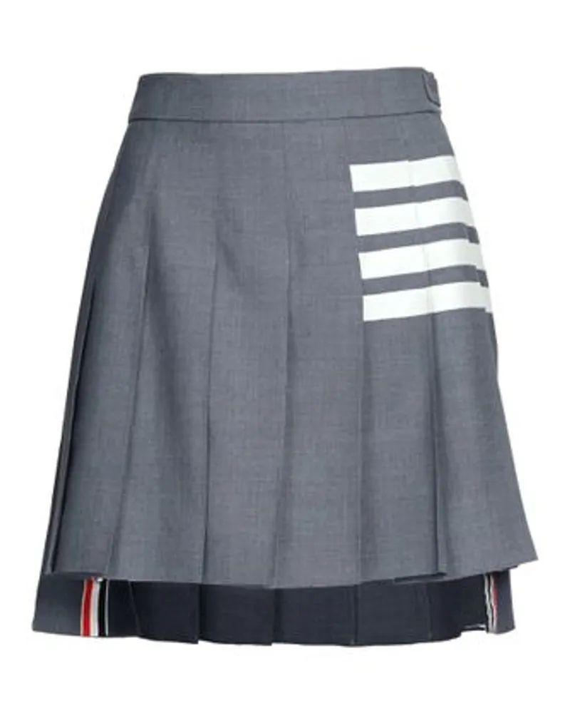 Thom Browne Plissierter Minirock 4-Bar Grey