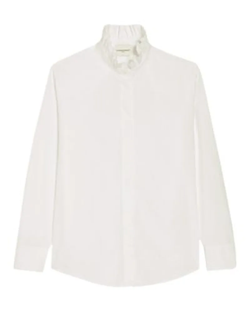 Claudie Pierlot Hemdbluse Rüschenkragen White