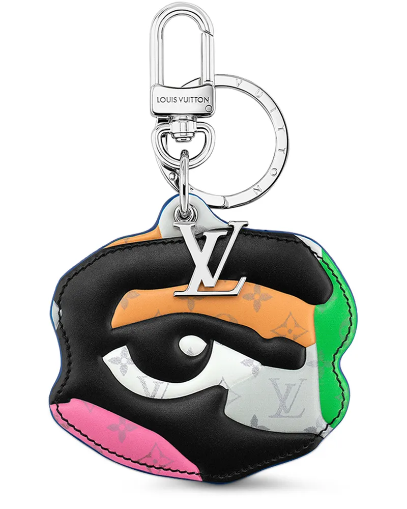 Louis Vuitton LV Portrait Figurine Taschenschmuck und Schlüsselanhänger Multicolor