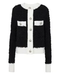 Balmain Cardigan im Strukturstrick Black