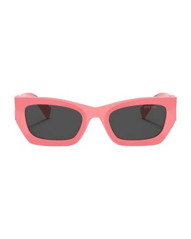 Miu Miu Rechteckige Sonnenbrille MU 09WS Pink