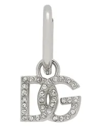 Dolce & Gabbana Mono-Ohrring mit DG-Logo Silver