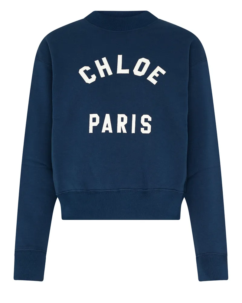 Chloé Sweatshirt mit Stehkragen aus Baumwolle mit Logo 