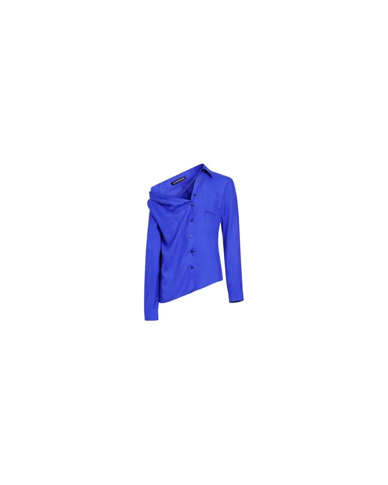 Ann Demeulemeester Hemd mit abfallender Schulter Amatus Blue