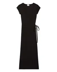 Claudie Pierlot Midi-Kleid in Wickeloptik Black