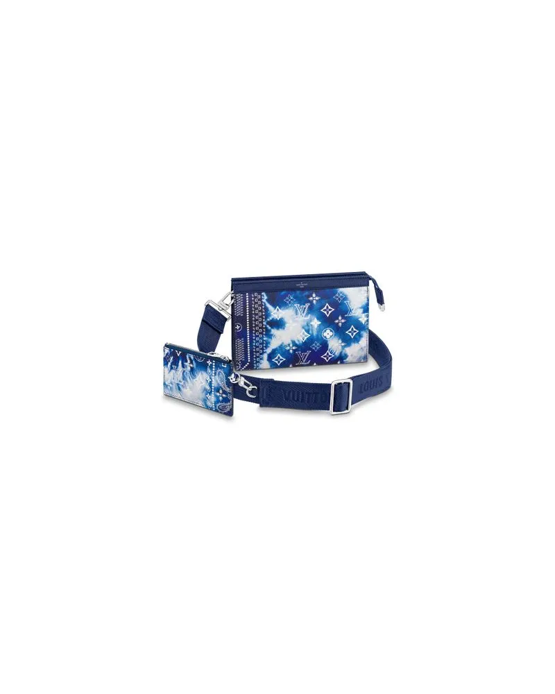 Louis Vuitton Gerader Mantel Blue