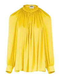 Maison Rabih Kayrouz Bluse mit v-ausschnitt Yellow