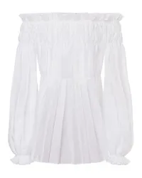 Alberta Ferretti Bluse Off-the-Shoulder White