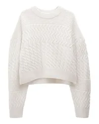 Filippa K Gerade geschnittener Pullover mit Zopfmuster Off-white