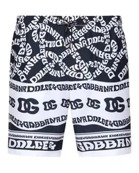 Dolce & Gabbana Halblange Badeshorts Blue