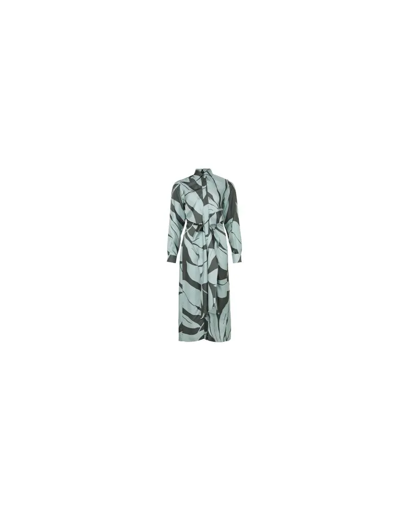 Bottega Veneta Lederrock aus Intrecciato Green