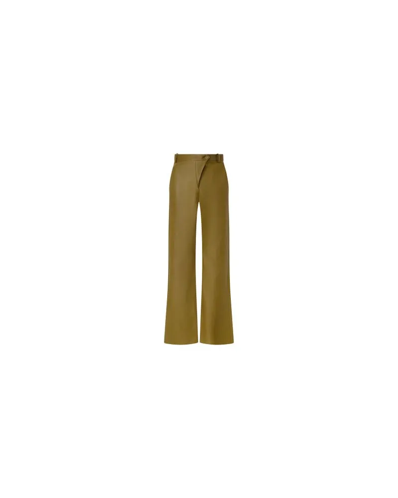 Bottega Veneta Lederrock aus Intrecciato Green