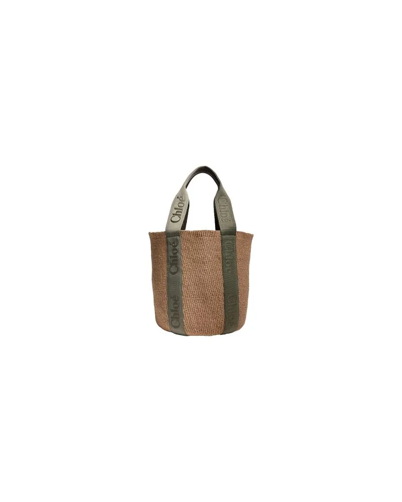 Bottega Veneta Lederrock aus Intrecciato Green