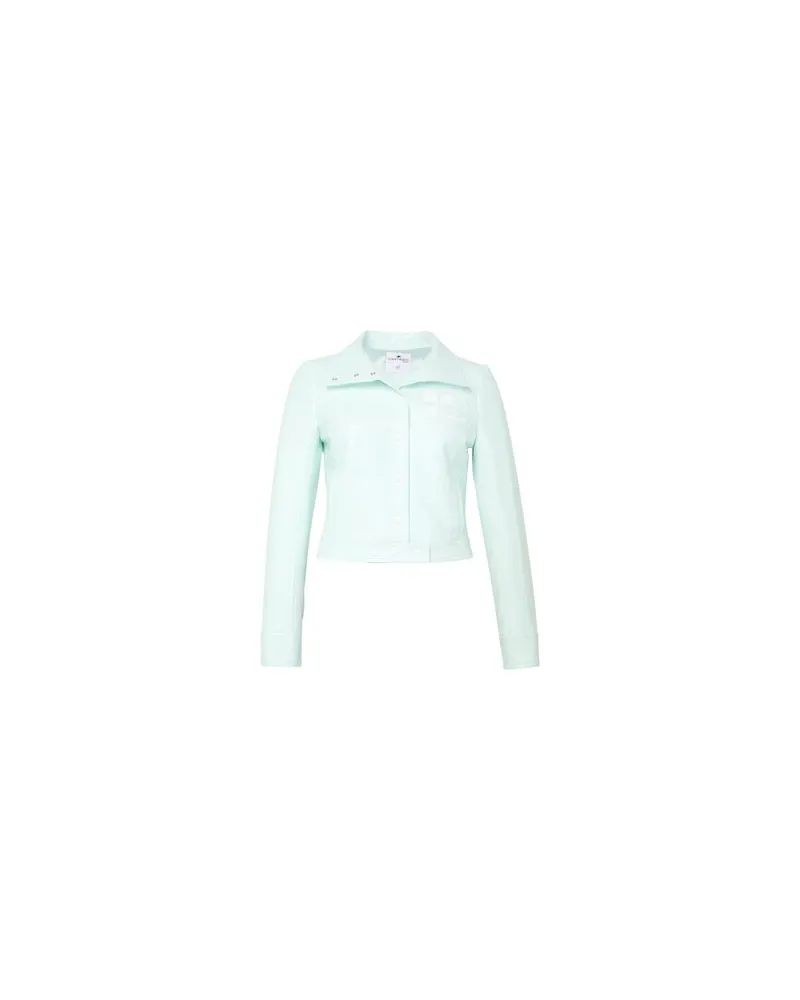 Bottega Veneta Lederrock aus Intrecciato Green