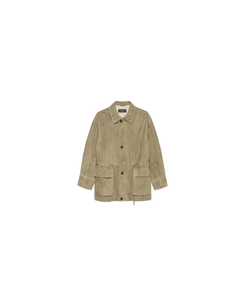 Bottega Veneta Lederrock aus Intrecciato Green