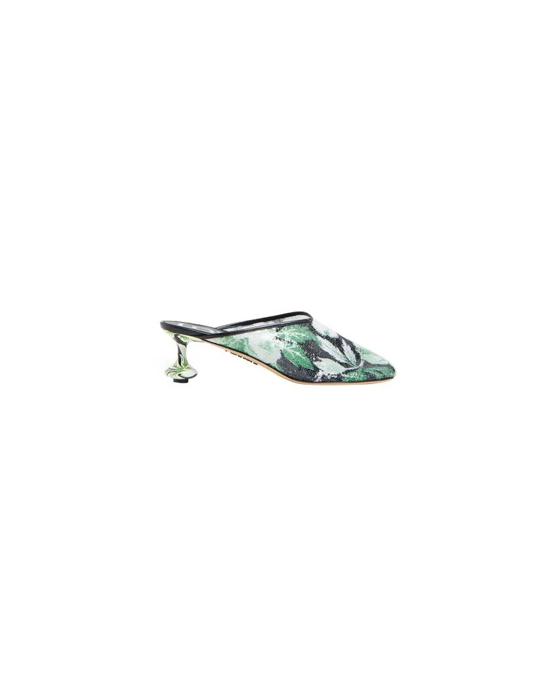 Bottega Veneta Lederrock aus Intrecciato Green