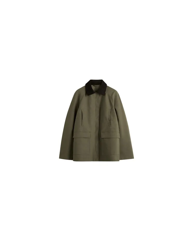 Bottega Veneta Lederrock aus Intrecciato Green